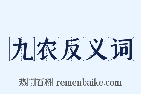 九农反义词是什么意思的图片